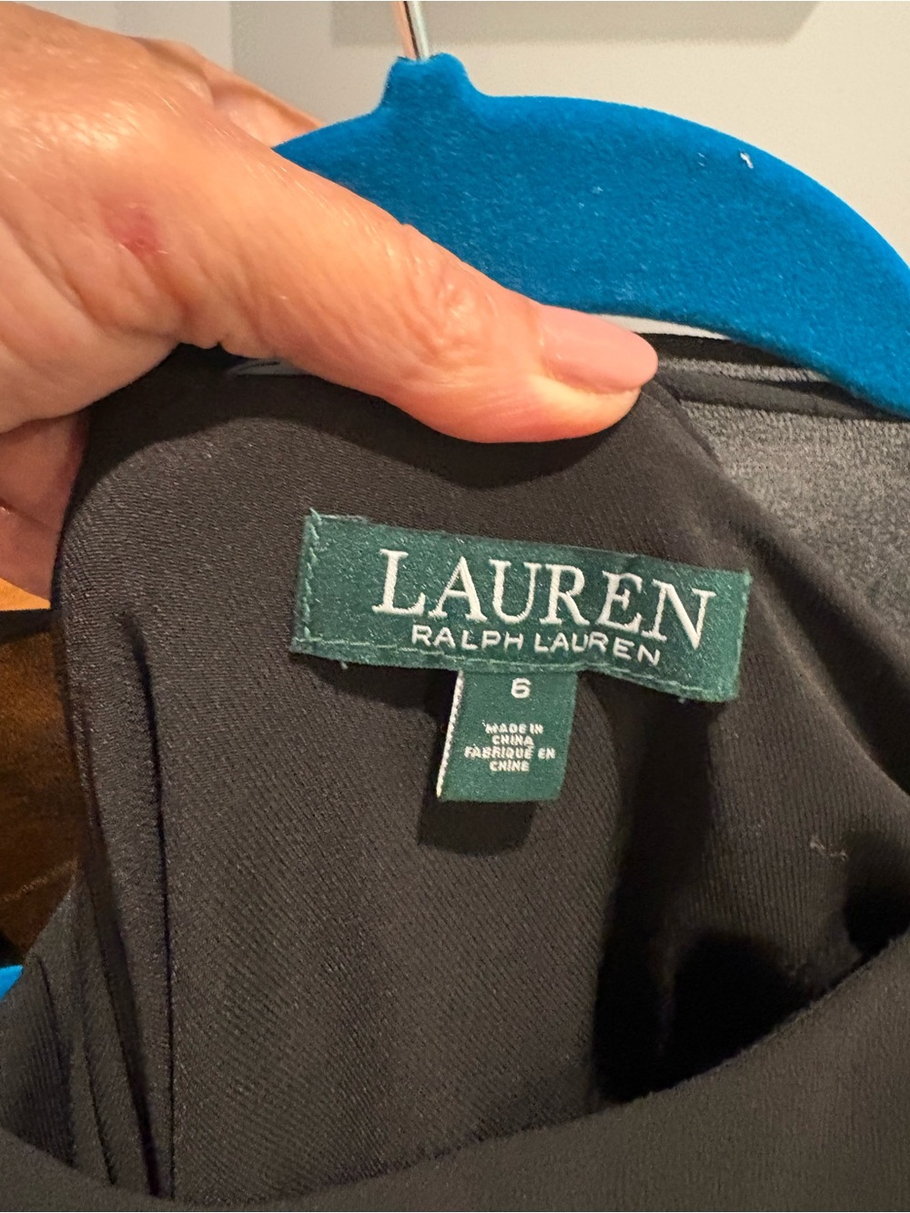 Lauren Ralph Lauren Black Dress with Green Label Patch